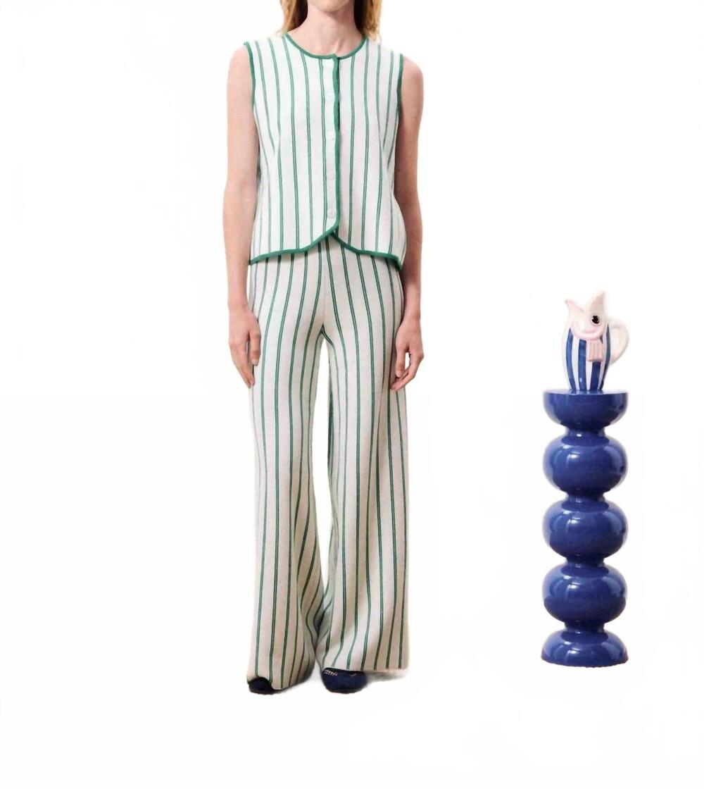 NEW FRNCH loquinhas wide-leg trousers in green